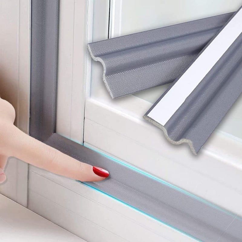 ESUFEIR 118 Inch Window Weather Stripping Door Seal Strip for Bottom and Side of Door,Self Adhesive PU Foam Weather Strip for Window and Door Insulation Soundproofing,Door Sweep for Interior Doors - Image 1